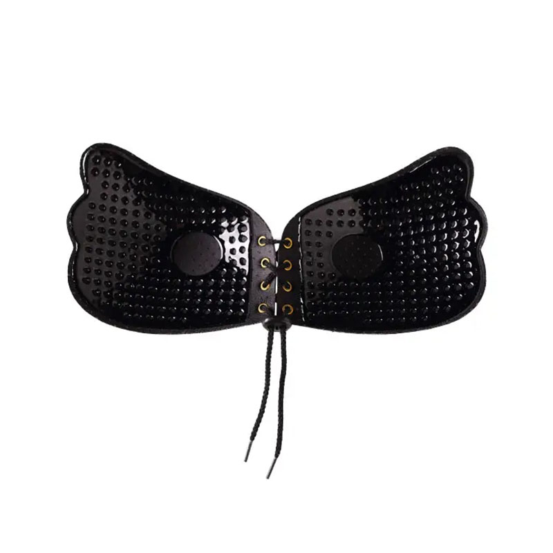 Black Wing Shape Breast Lift Silicone Bras inner part