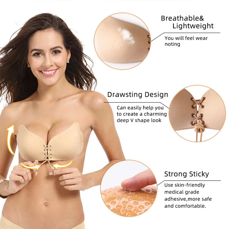 Wing Shape Breast Lift Silicone Bras Xinke Model 6