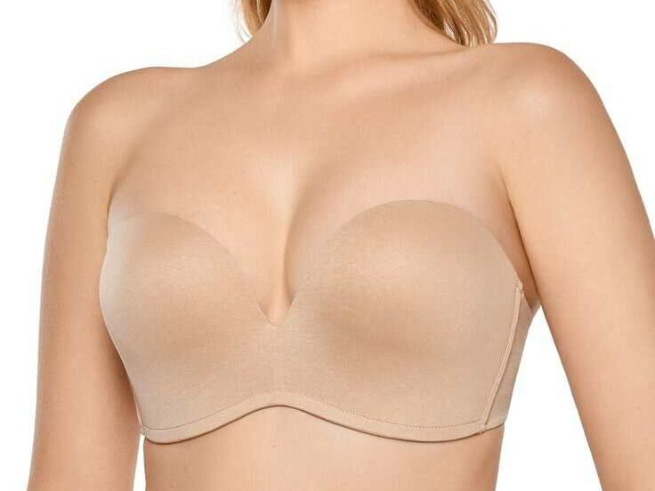 fabric strapless bra