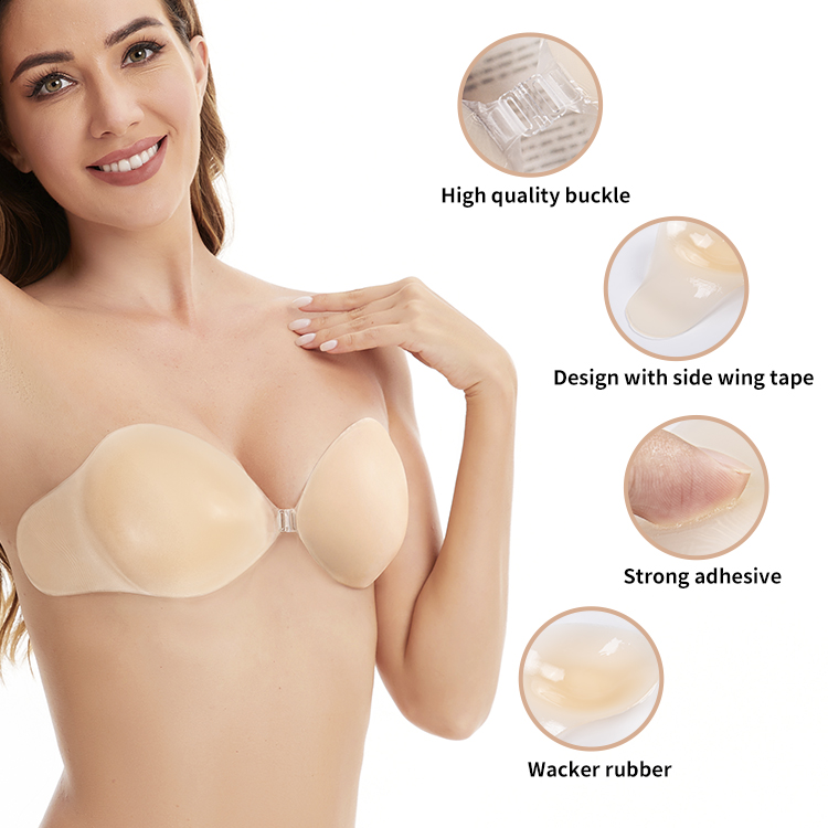 push up side silicone bra 