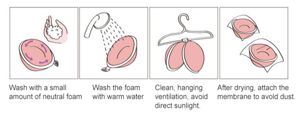 washing adhesive bra