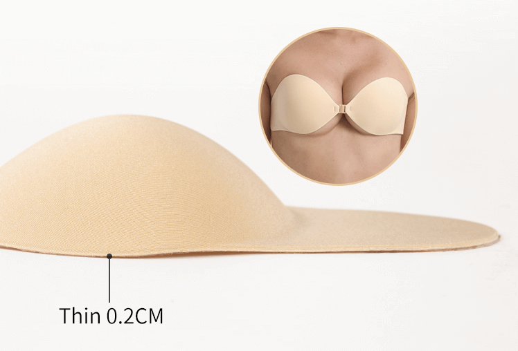 strapless fabric adhesive bra