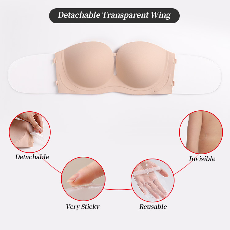 anti silp linning strapless bra